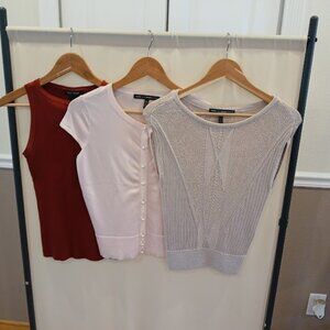 LOT OF 3 White House Black Market light sweaters